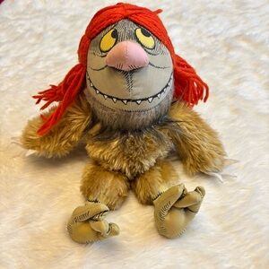 Vintage 1980s Where the Wild Things Are Sipi 12" Plush Doll Monster Toy
